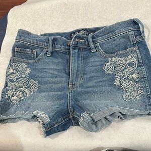 Hollister Women's Blue Denim Shorts